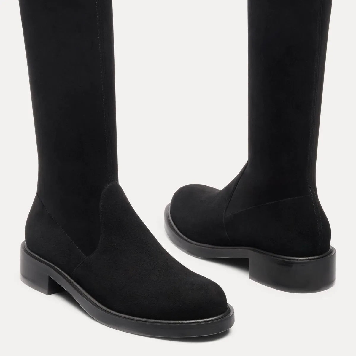 Giseleland Over-the-Knee Boot - Black Stretch Suede