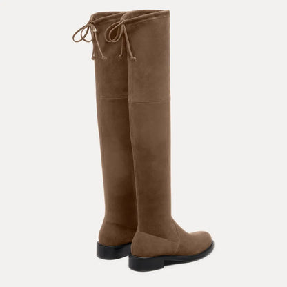 Giseleland Over-the-Knee Boot - Weathered Taupe Stretch Suede