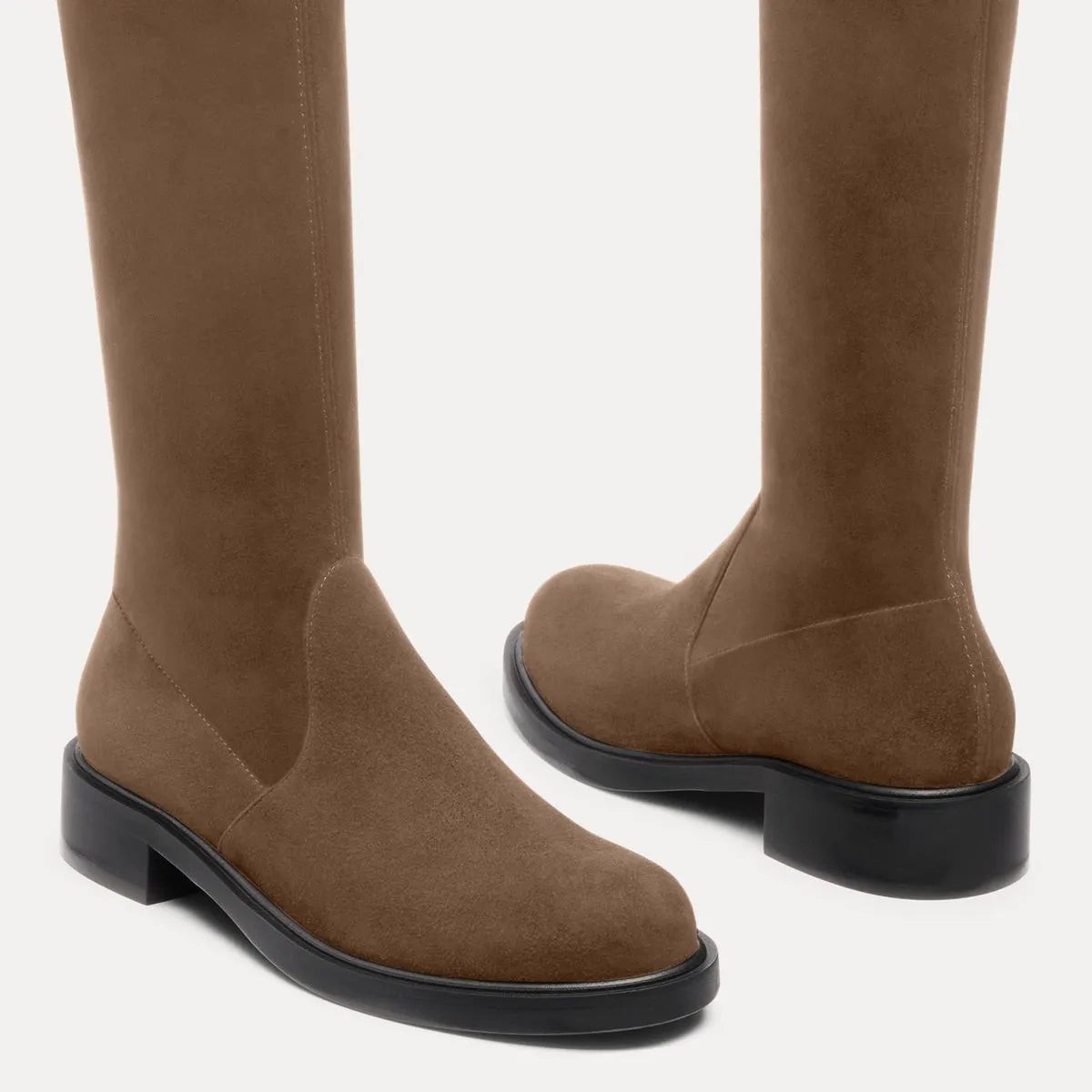Giseleland Over-the-Knee Boot - Weathered Taupe Stretch Suede