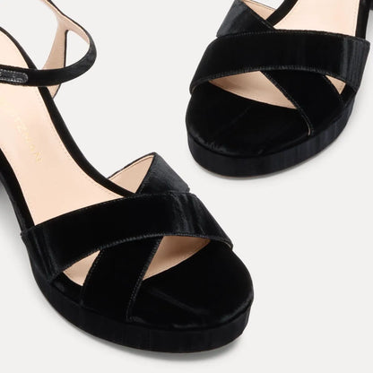 Dayna Platform Sandal 80 - Black Velvet