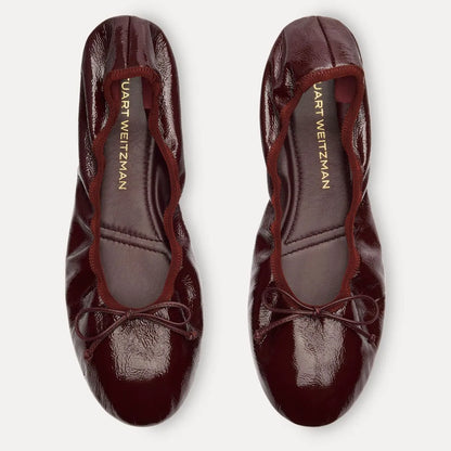 Nia Ballet Flat - Boysenberry Crinkle Patent
