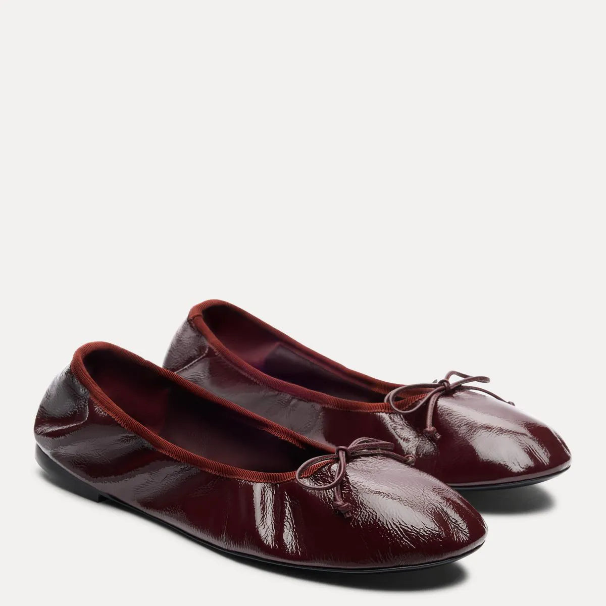 Nia Ballet Flat - Boysenberry Crinkle Patent