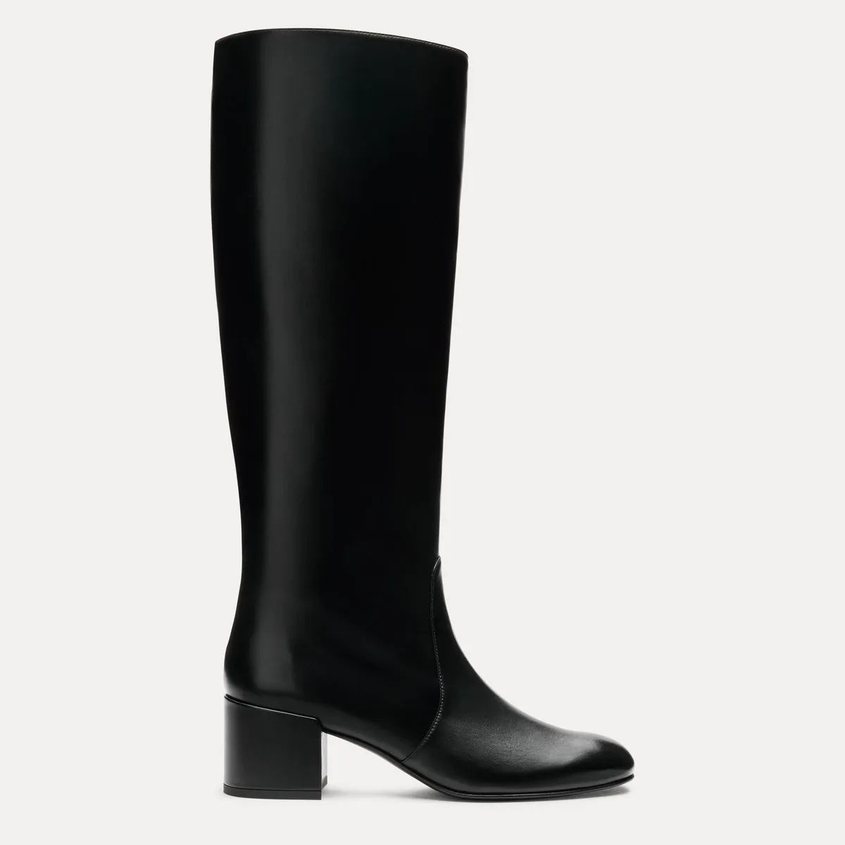 Bacari Wide-Calf Knee-High Boot 50 - Black Leather