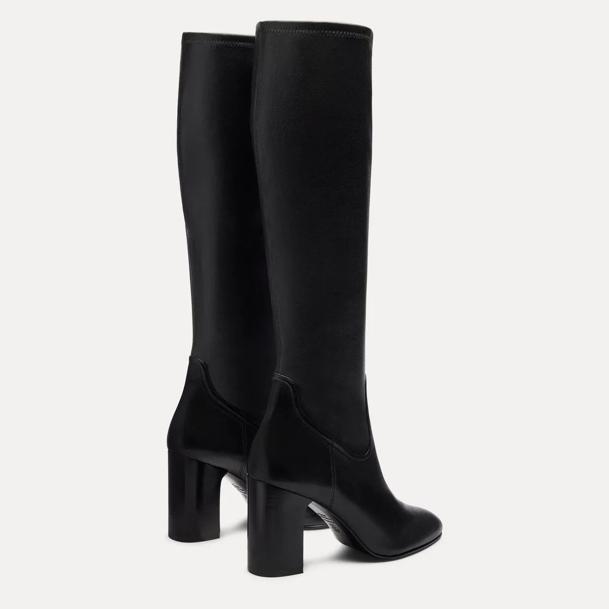 Mulberry Stretch Knee-High Boot - Black Stretch Leather