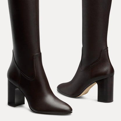 Mulberry Stretch Knee-High Boot - Espresso Stretch Leather