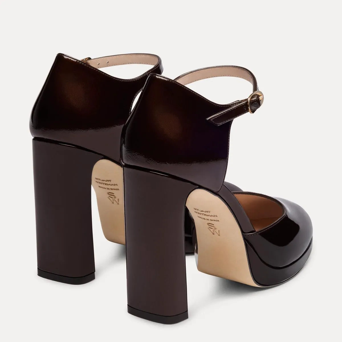 Babette Platform Pump - Walnut Patent Leather