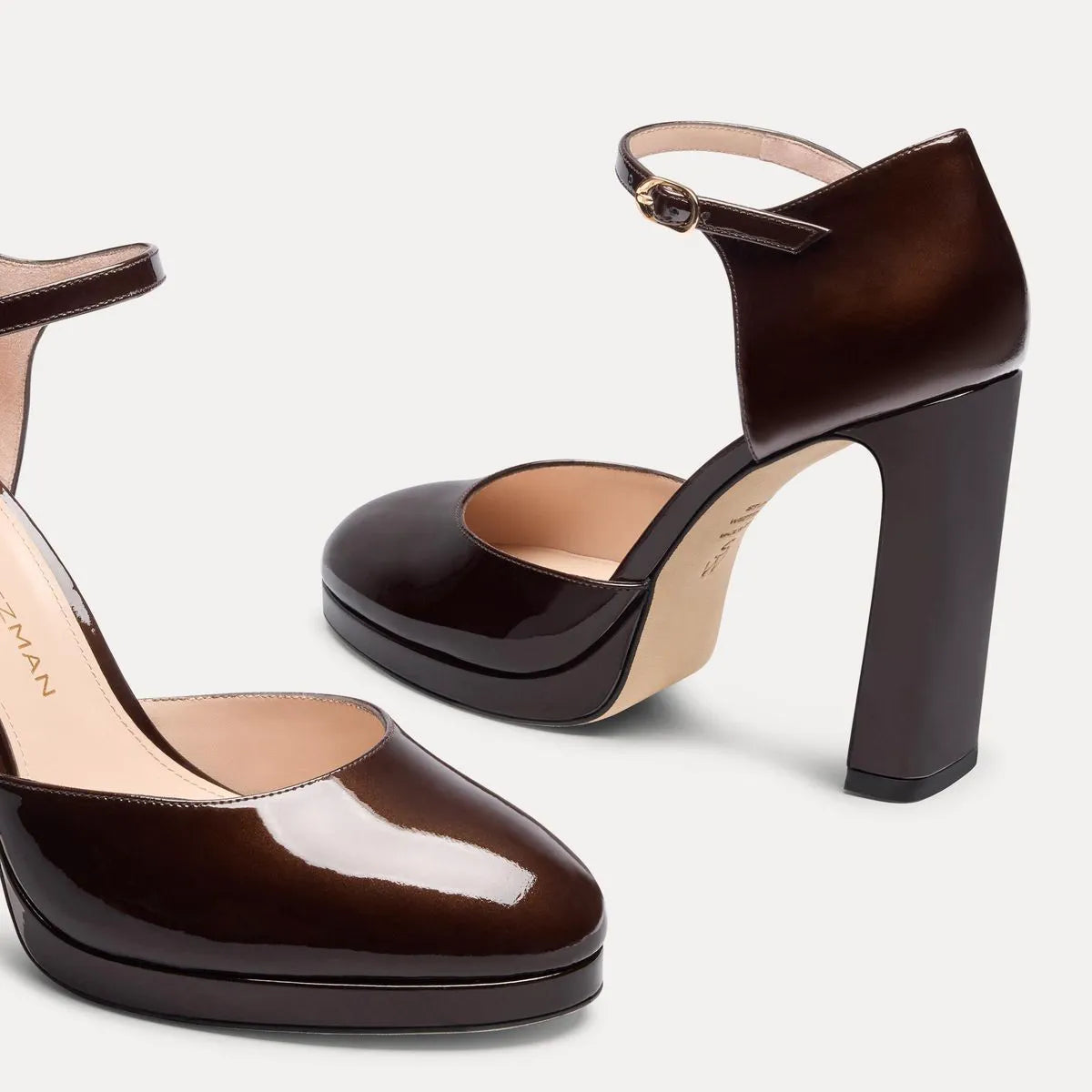 Babette Platform Pump - Walnut Patent Leather