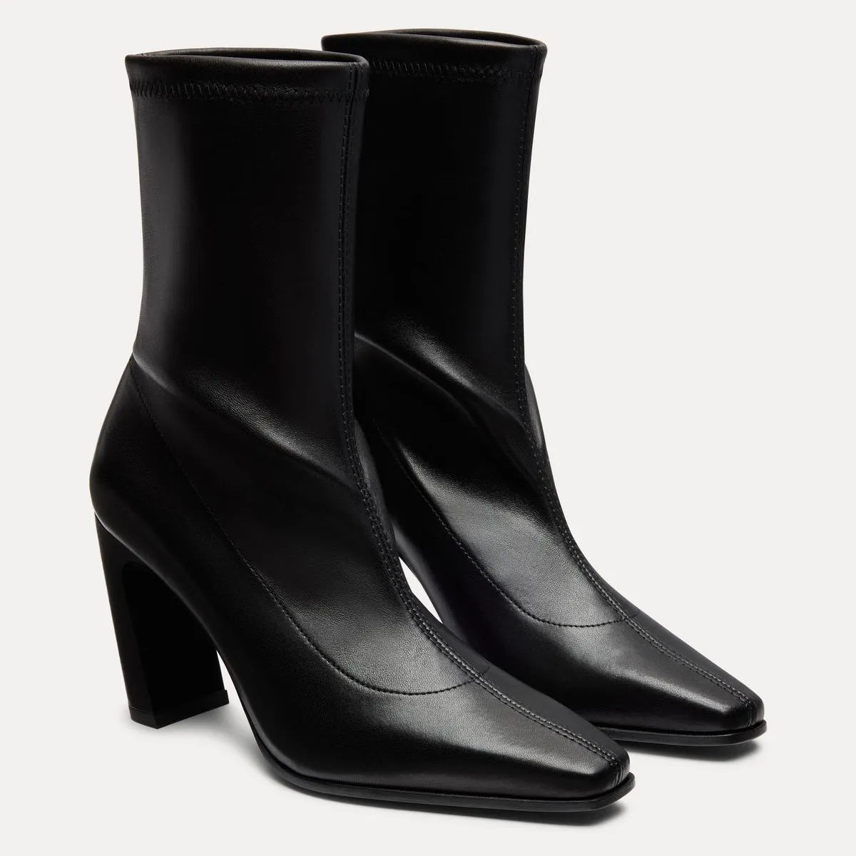 Stassi Stretch Bootie 85 - Black Stretch Leather