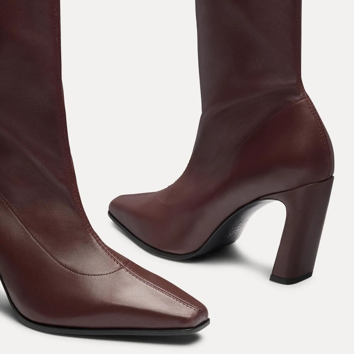 Stassi Stretch Bootie 85 - Dark Oak Stretch Leather