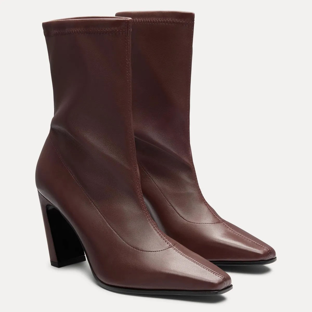 Stassi Stretch Bootie 85 - Dark Oak Stretch Leather