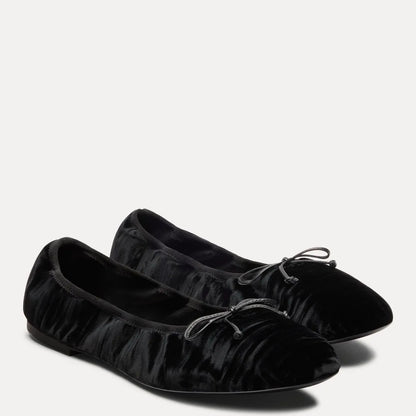 Nia Ballet Flat - Black Velvet