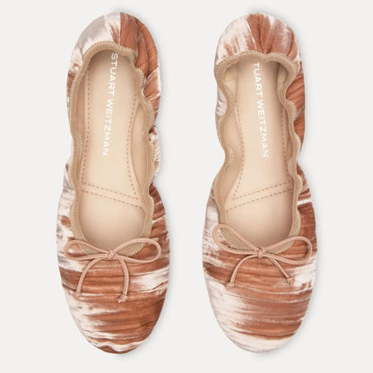 Nia Ballet Flat - Blushful Beige Velvet