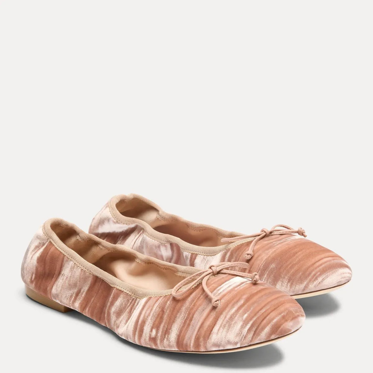 Nia Ballet Flat - Blushful Beige Velvet