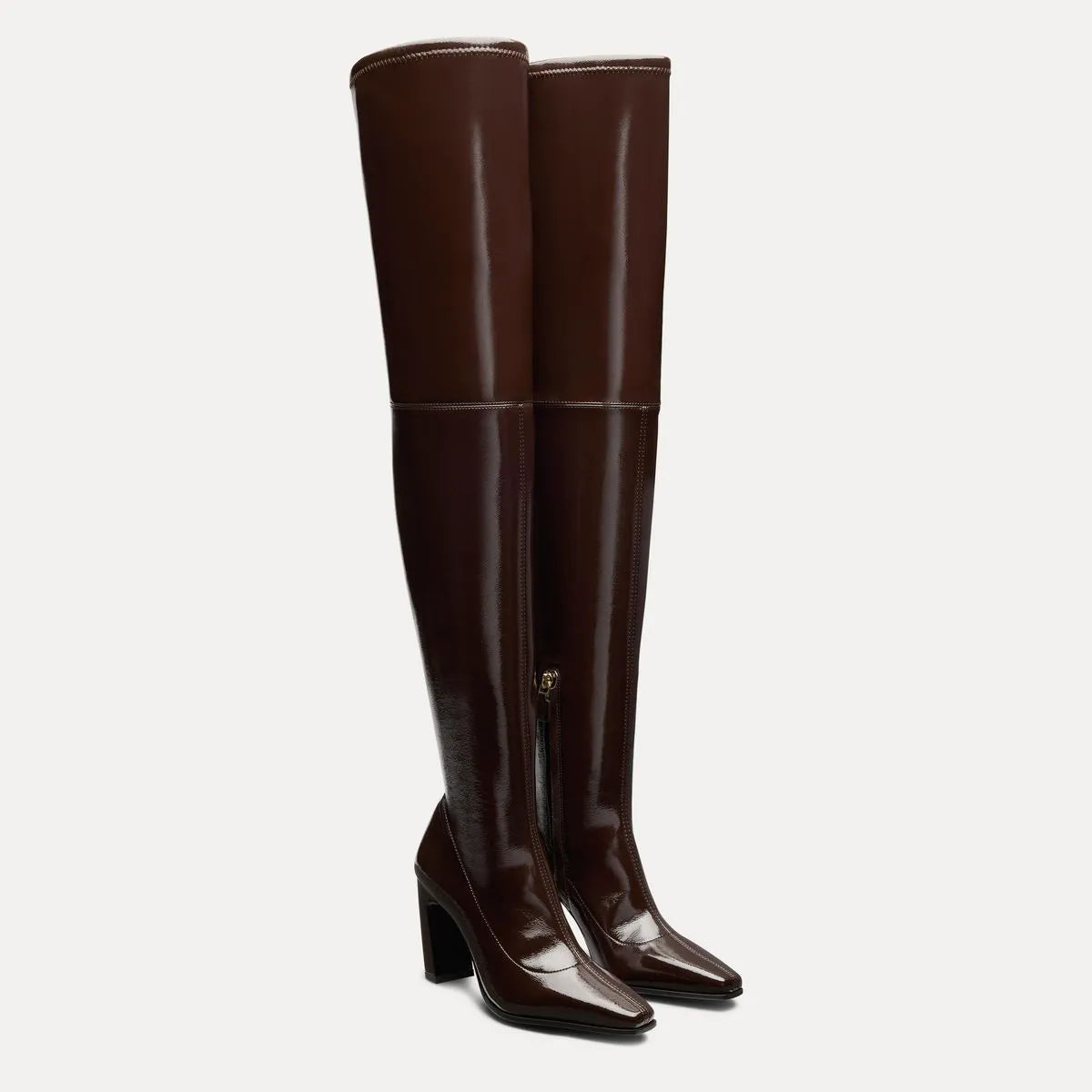 Ultrastassi Over-the-Knee Boot 85 - Espresso Crinkle Stretch Vinyl