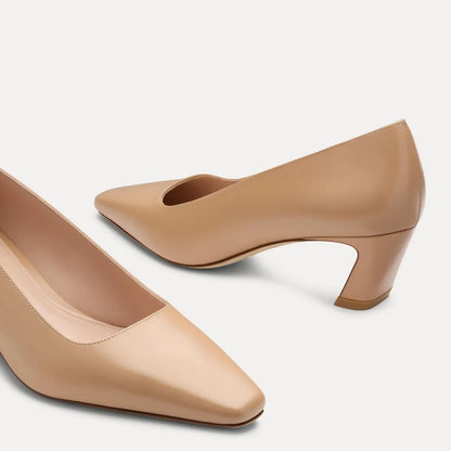 Stassi Pump 50 - Adobe Beige Leather