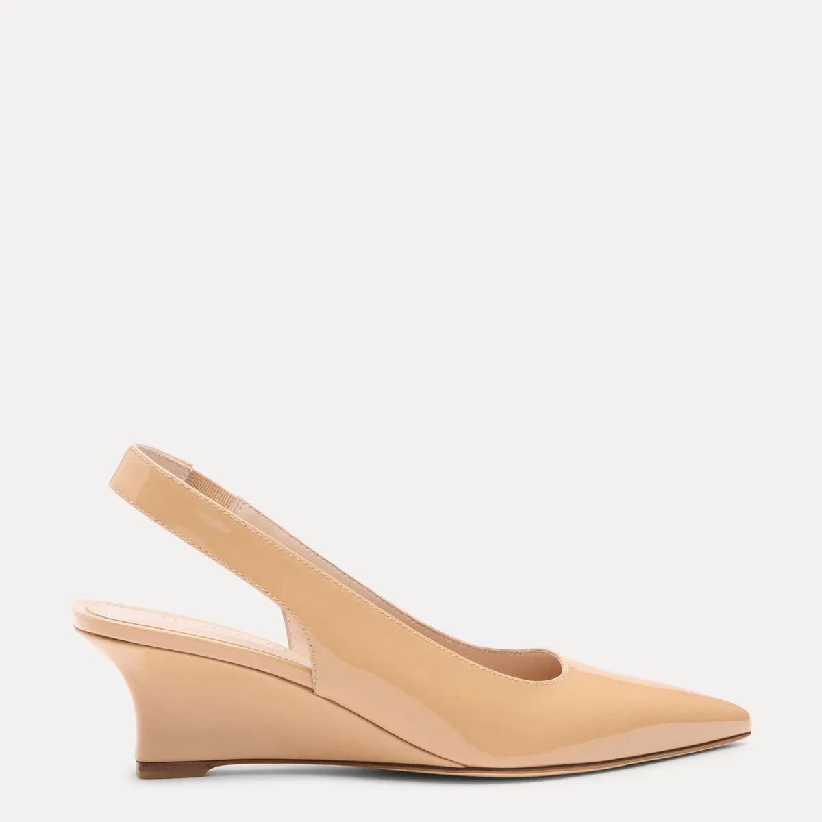 Vinnie Slingback Wedge 50 - Adobe Beige Patent Leather