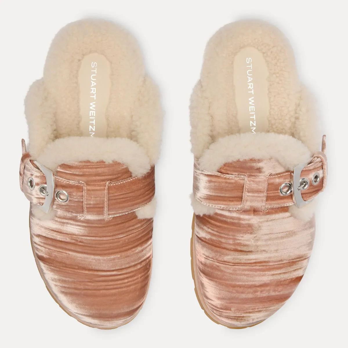 Dara Shearling Mule - Blushful Velvet & Shearling