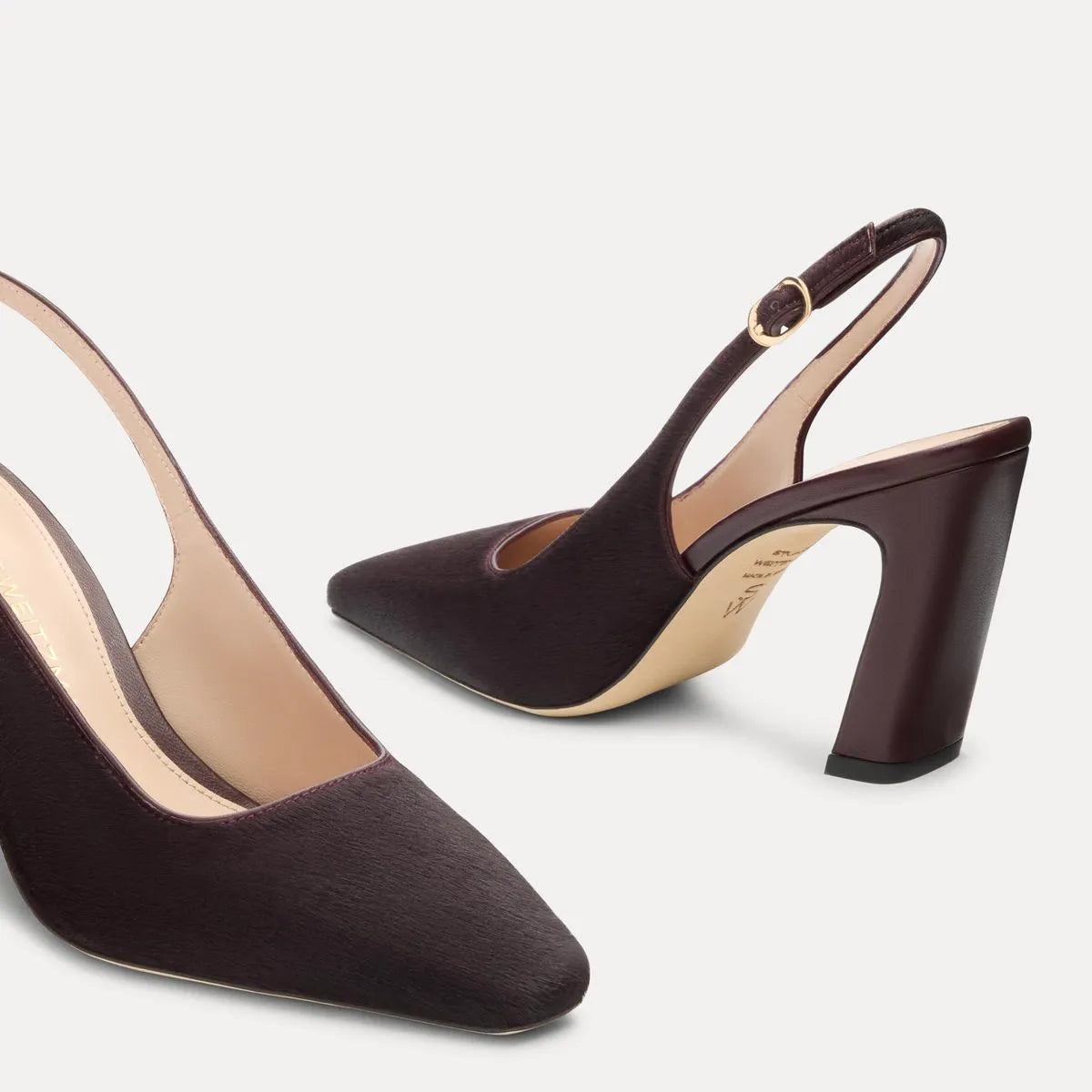 Stassi Slingback Pump 85 - Boysenberry Calf Hair