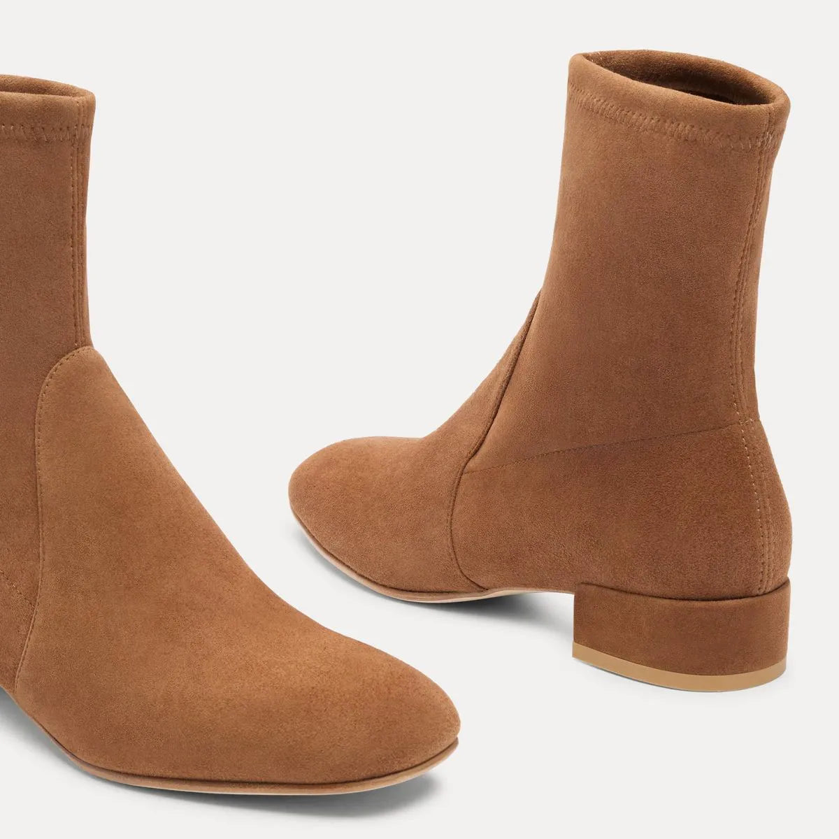 Bacari Bootie 25 - Toasted Almond Stretch Suede