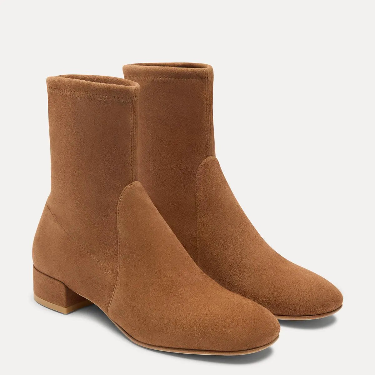 Bacari Bootie 25 - Toasted Almond Stretch Suede