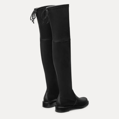 Giseleland Over-the-Knee Boot - Black Stretch Leather