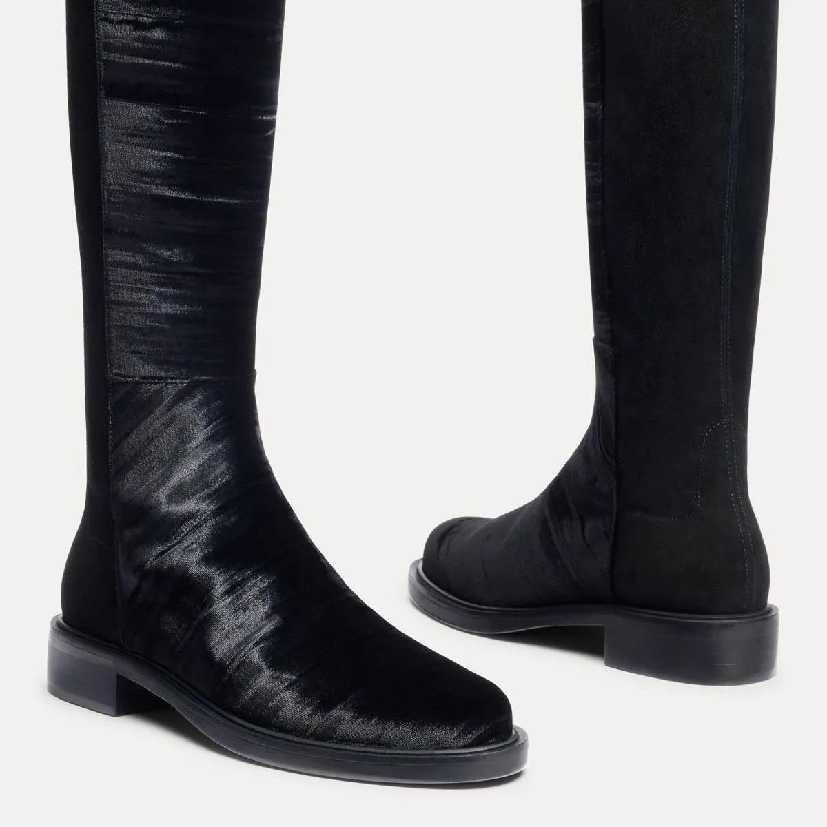 5050 Gisele Boot - Black Velvet & Stretch Suede