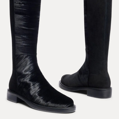 5050 Gisele Boot - Black Velvet & Stretch Suede