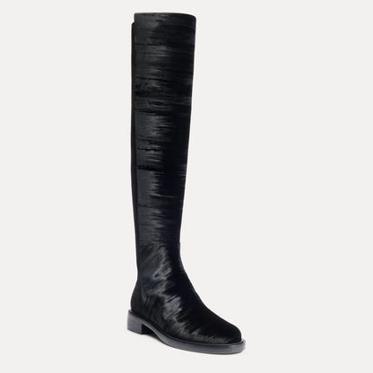 5050 Gisele Boot - Black Velvet & Stretch Suede