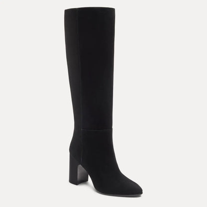 Mulberry Knee-High Boot - Black Suede
