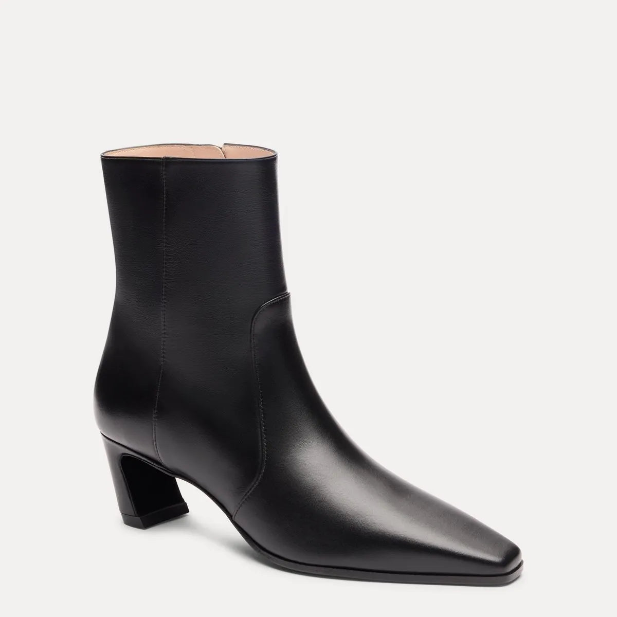 Stassi Zip Bootie 50 - Black Leather