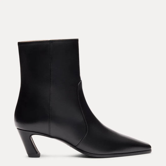 Stassi Zip Bootie 50 - Black Leather