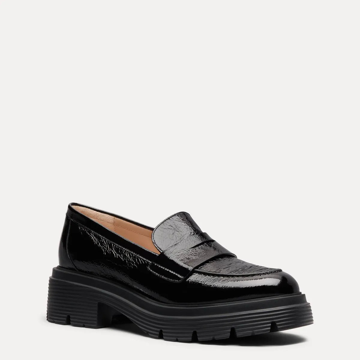 Hudson Lite Loafer - Black Crinkle Patent