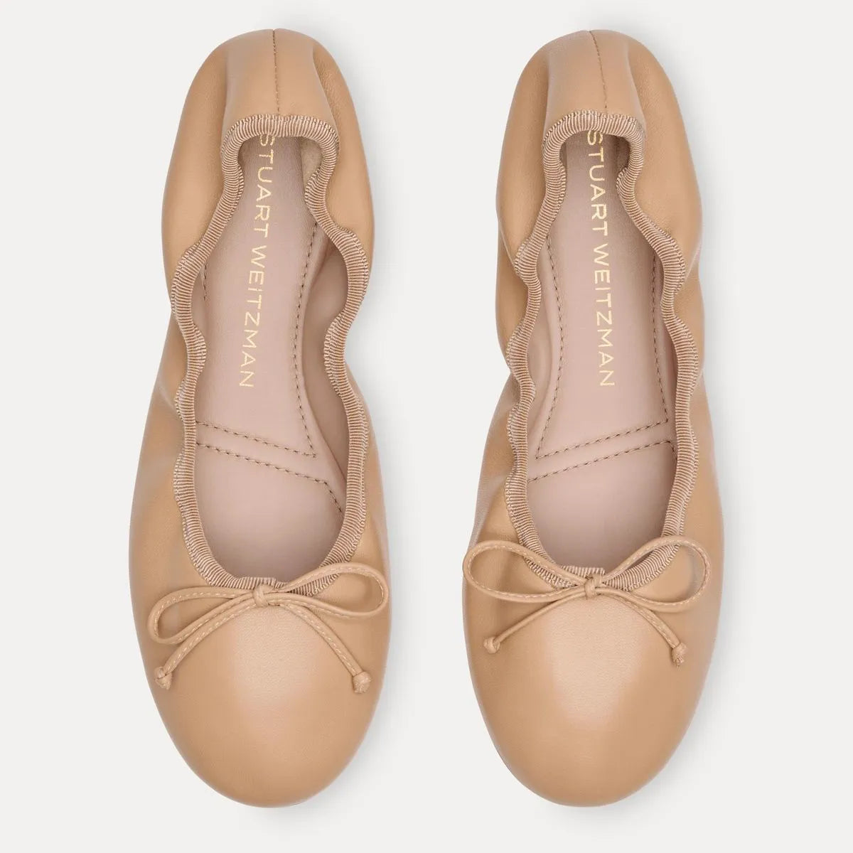 Nia Ballet Flat - Blushful Leather & Grosgrain