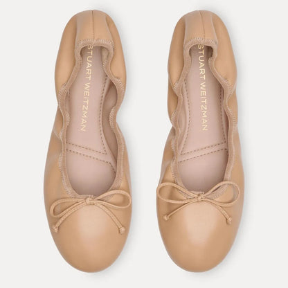 Nia Ballet Flat - Blushful Leather & Grosgrain