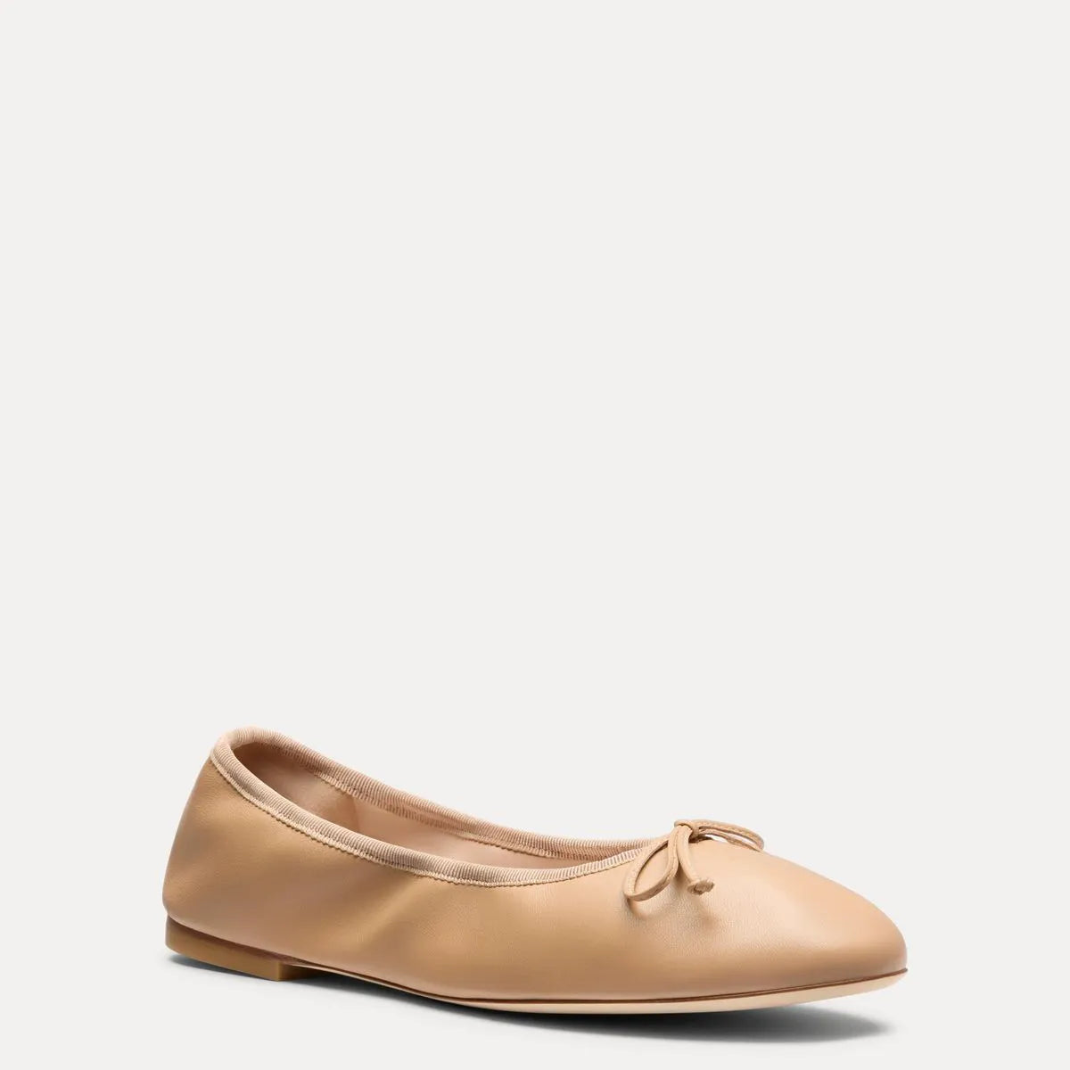 Nia Ballet Flat - Blushful Leather & Grosgrain