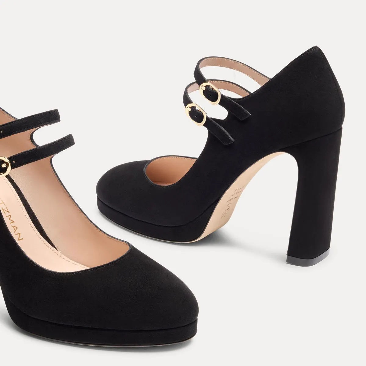 Babette Platform Mary Jane Pump - Black Suede