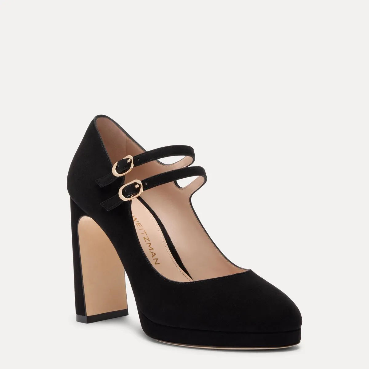 Babette Platform Mary Jane Pump - Black Suede