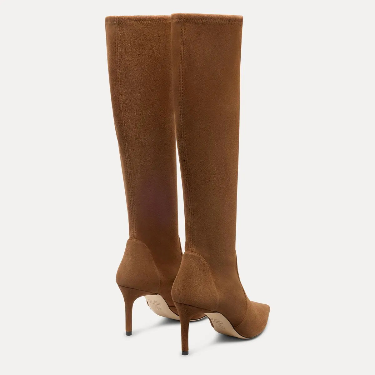 Stuart Power Knee-High Boot 75 - Toasted Almond Stretch Suede