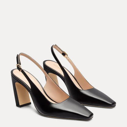 Stassi Slingback Pump 85 - Black Leather