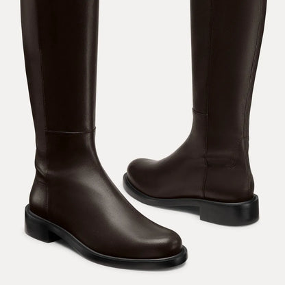 5050 Gisele Knee-High Boot - Espresso Brown Leather