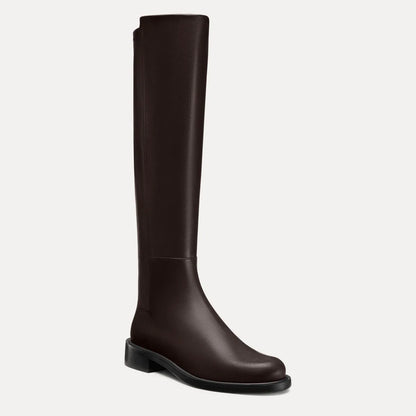 5050 Gisele Knee-High Boot - Espresso Brown Leather