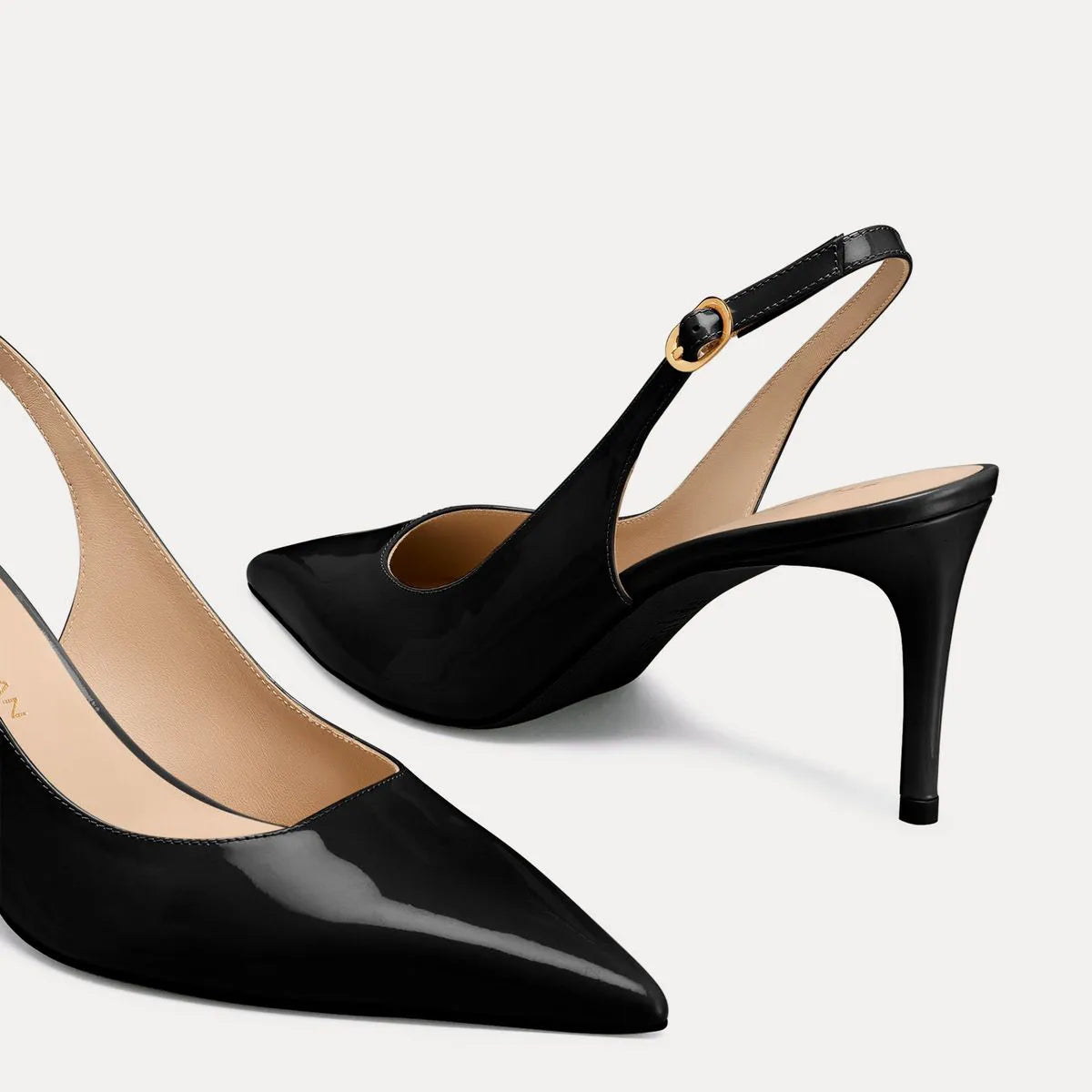 Stuart Power Slingback Pump 75 - Black Patent Leather