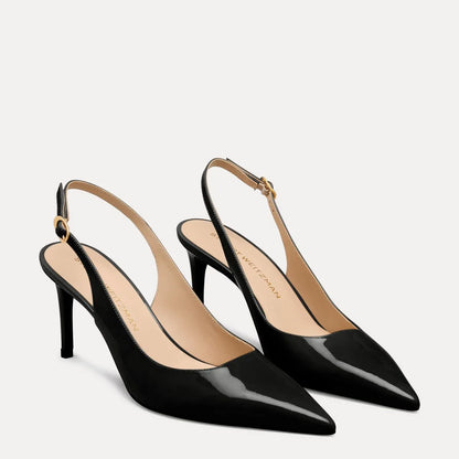 Stuart Power Slingback Pump 75 - Black Patent Leather