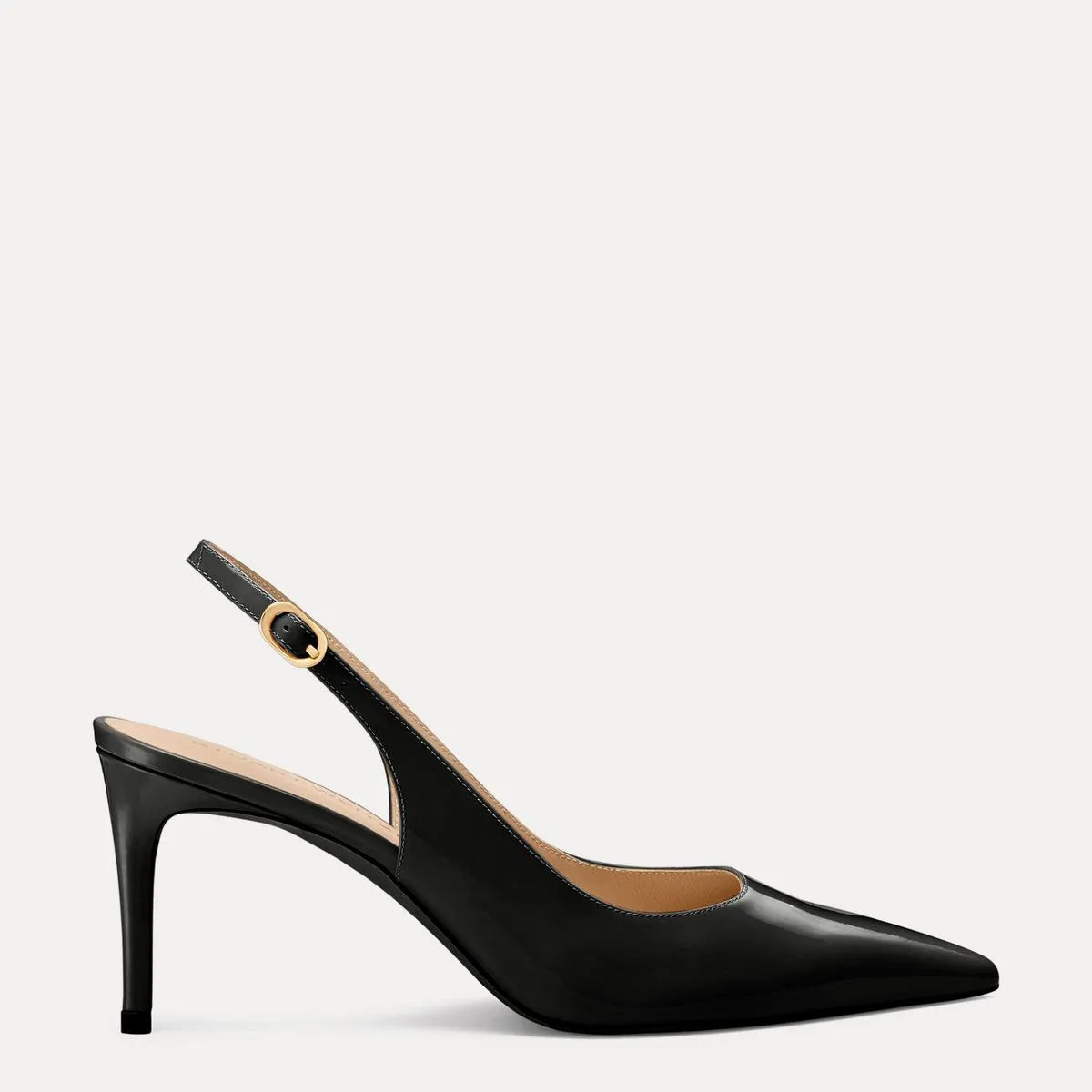 Stuart Power Slingback Pump 75 - Black Patent Leather