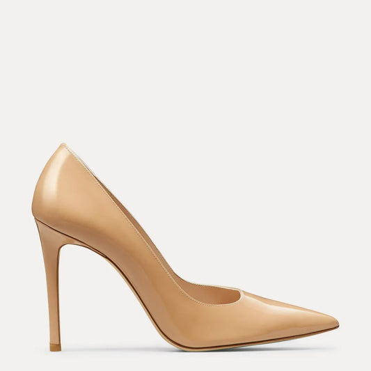 Stuart Power Pump 100 - Adobe Beige Patent Leather