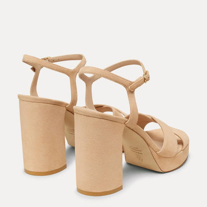 Dayna Platform Sandal 110 - Adobe Beige Suede