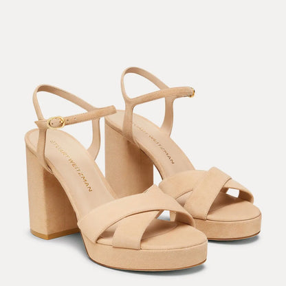 Dayna Platform Sandal 110 - Adobe Beige Suede
