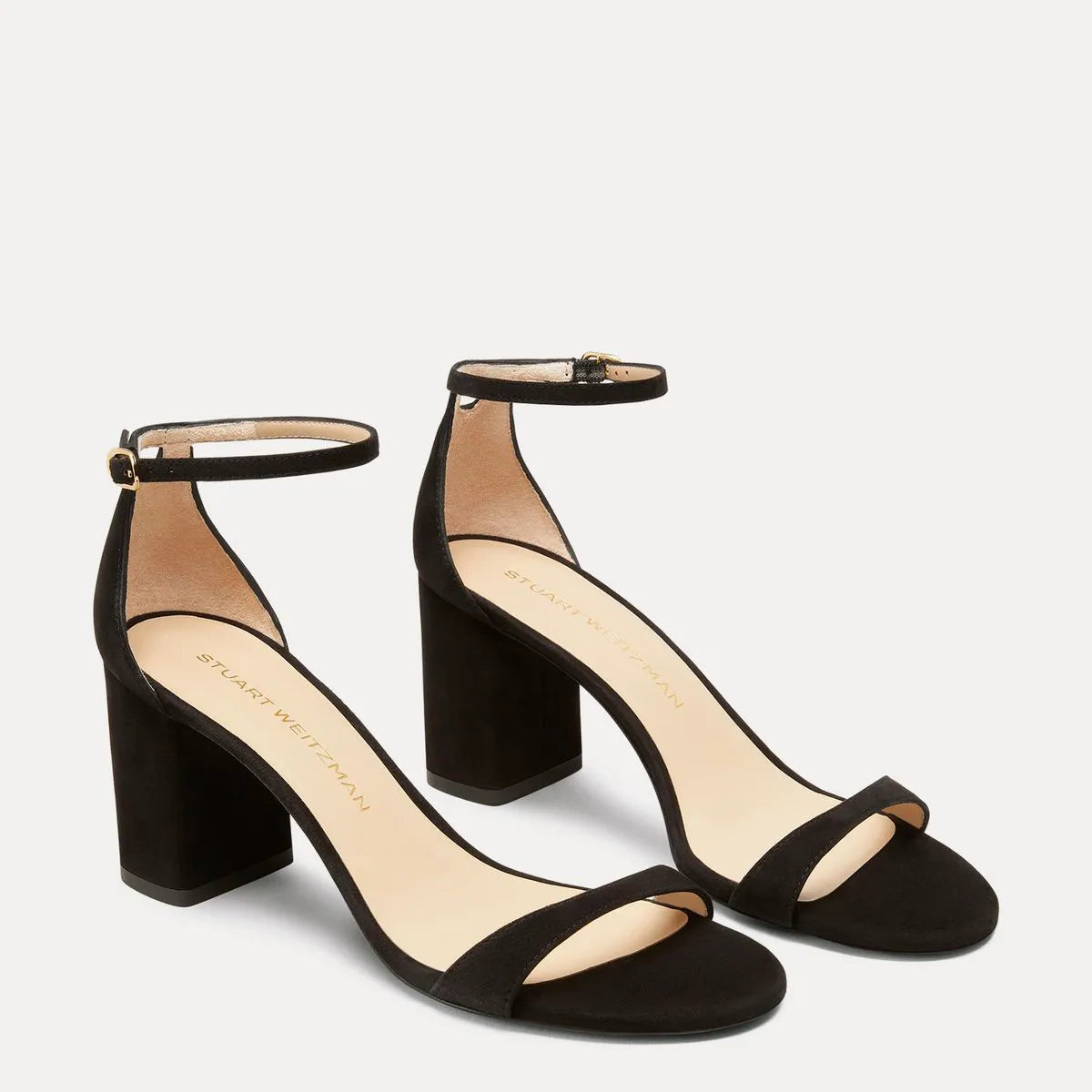 Nudist Block-Heel Sandal 75 - Black Suede