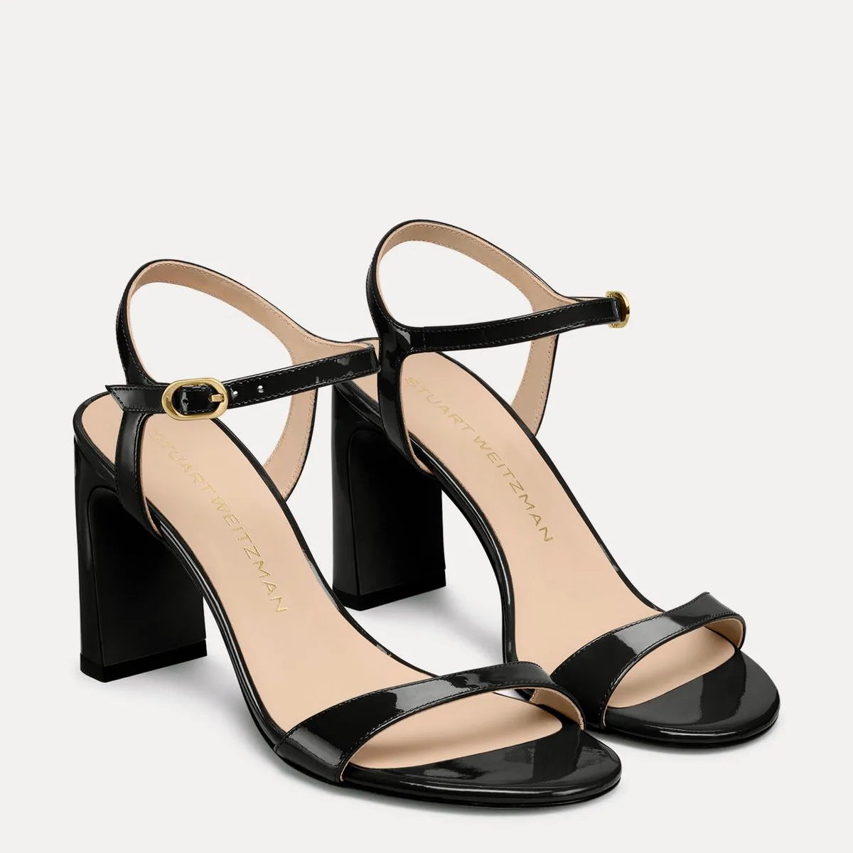 Babette Block-Heel Sandal 85 - Black Patent Leather