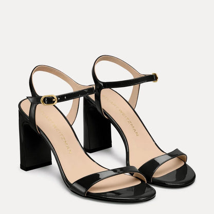 Babette Block-Heel Sandal 85 - Black Patent Leather
